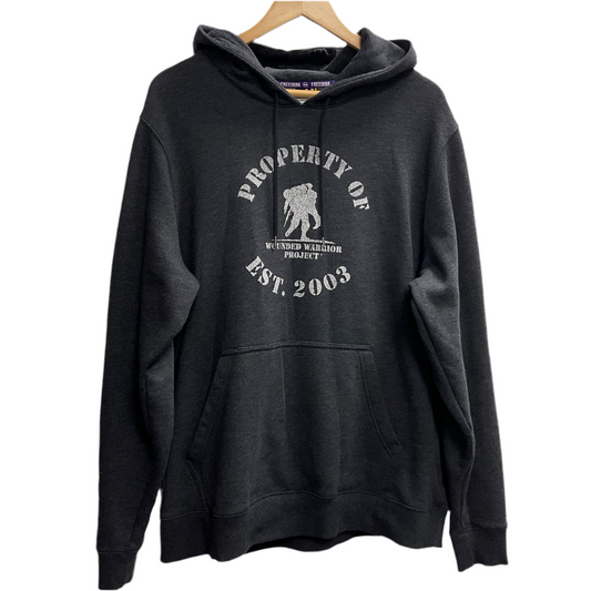 Men's Gray Wounded Warrior Project Pull Over Hoodie