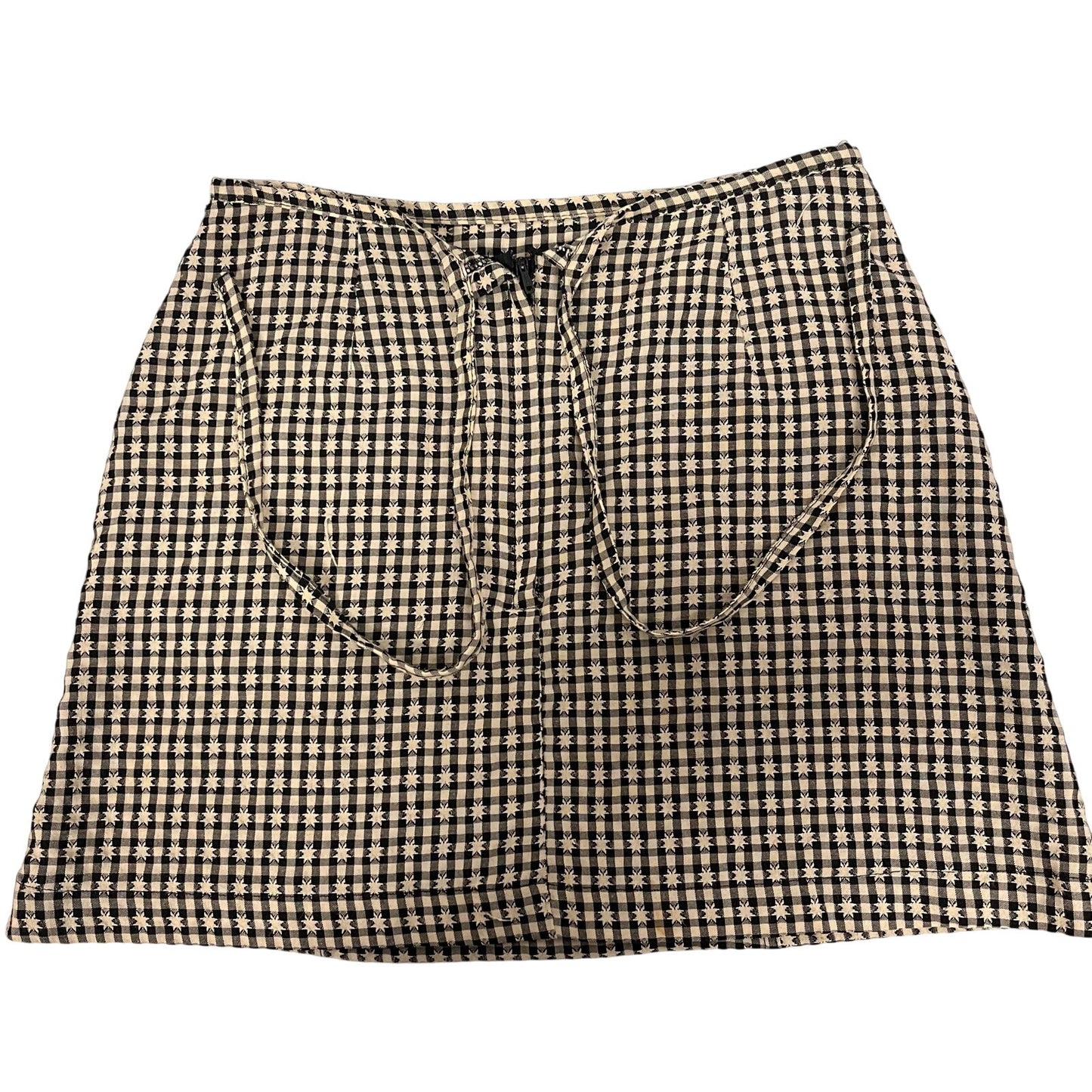 Esprit Vintage Black & White Print Mini Skirt