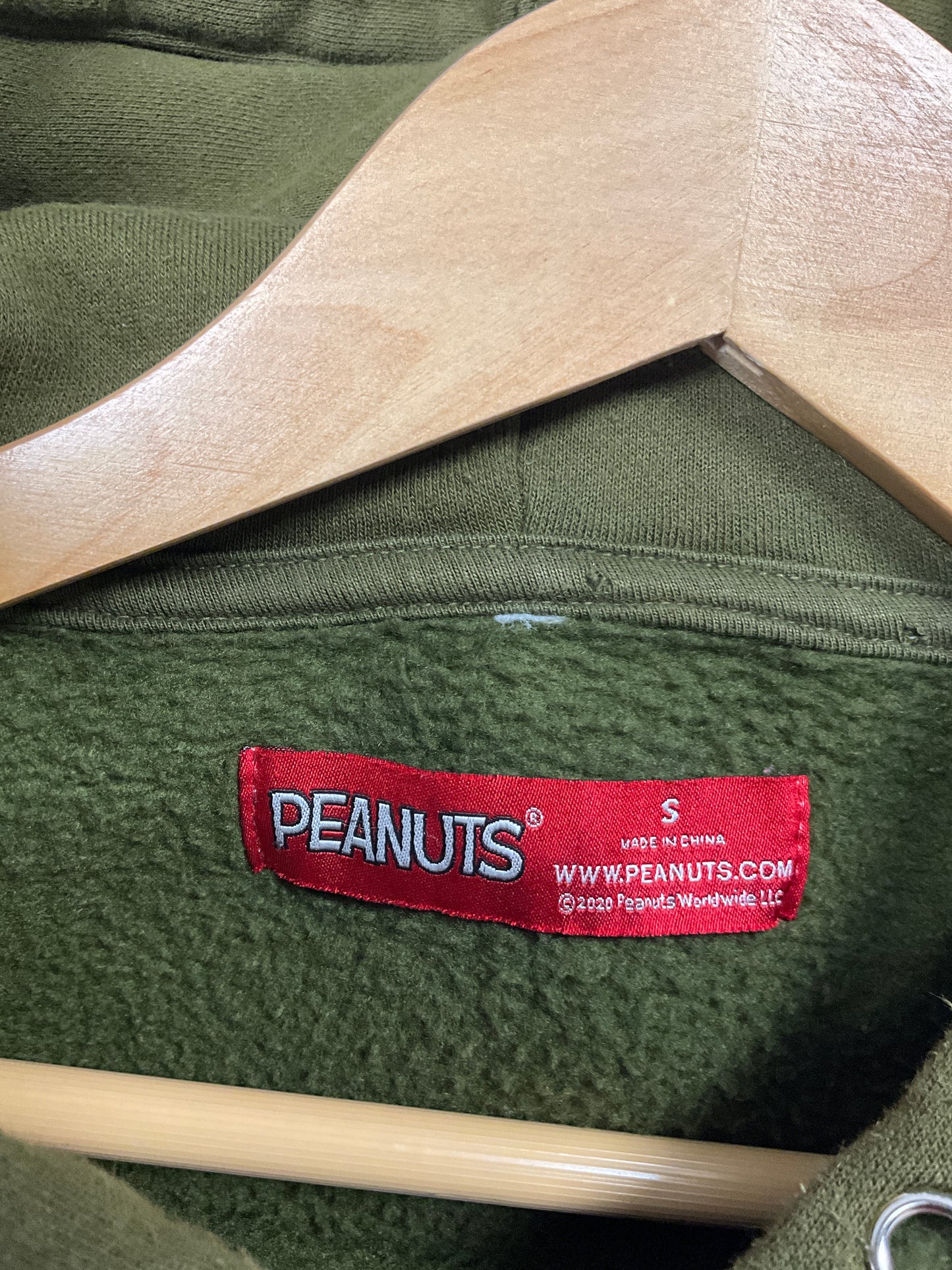 Sweat à capuche vert Peanuts