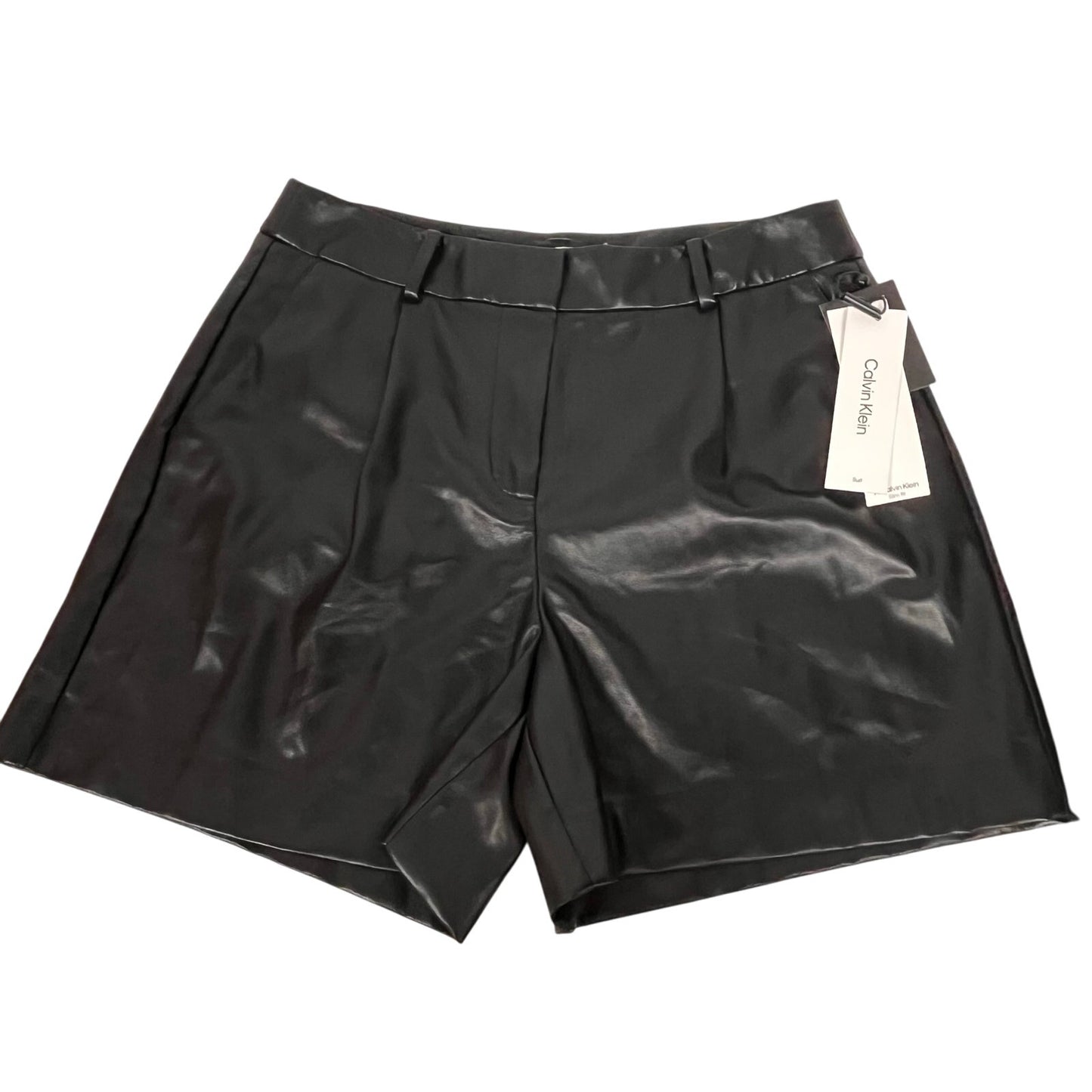 Calvin Klein Women's Black Faux Leather Shorts