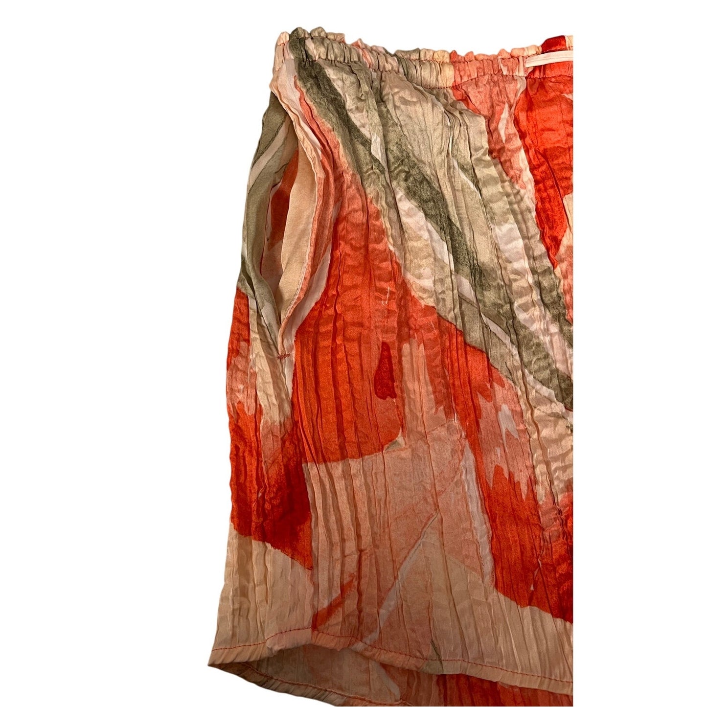 H&M Women's Orange Multicolor Print Shorts