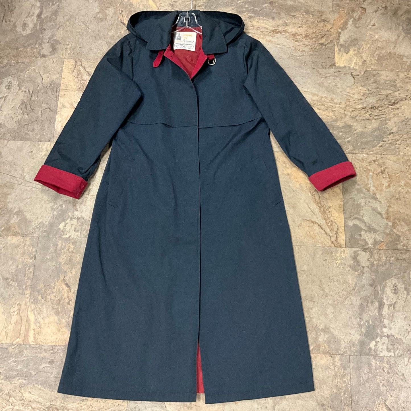 London Fog Women's Blue Trench Coat