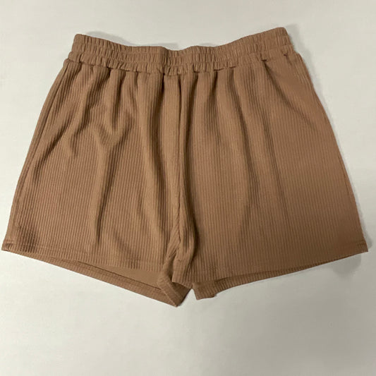 Women's Light Brown Stretch Shorts by Shein