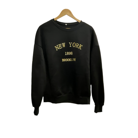 Sudadera negra con estampado Brooklyn NY 1998