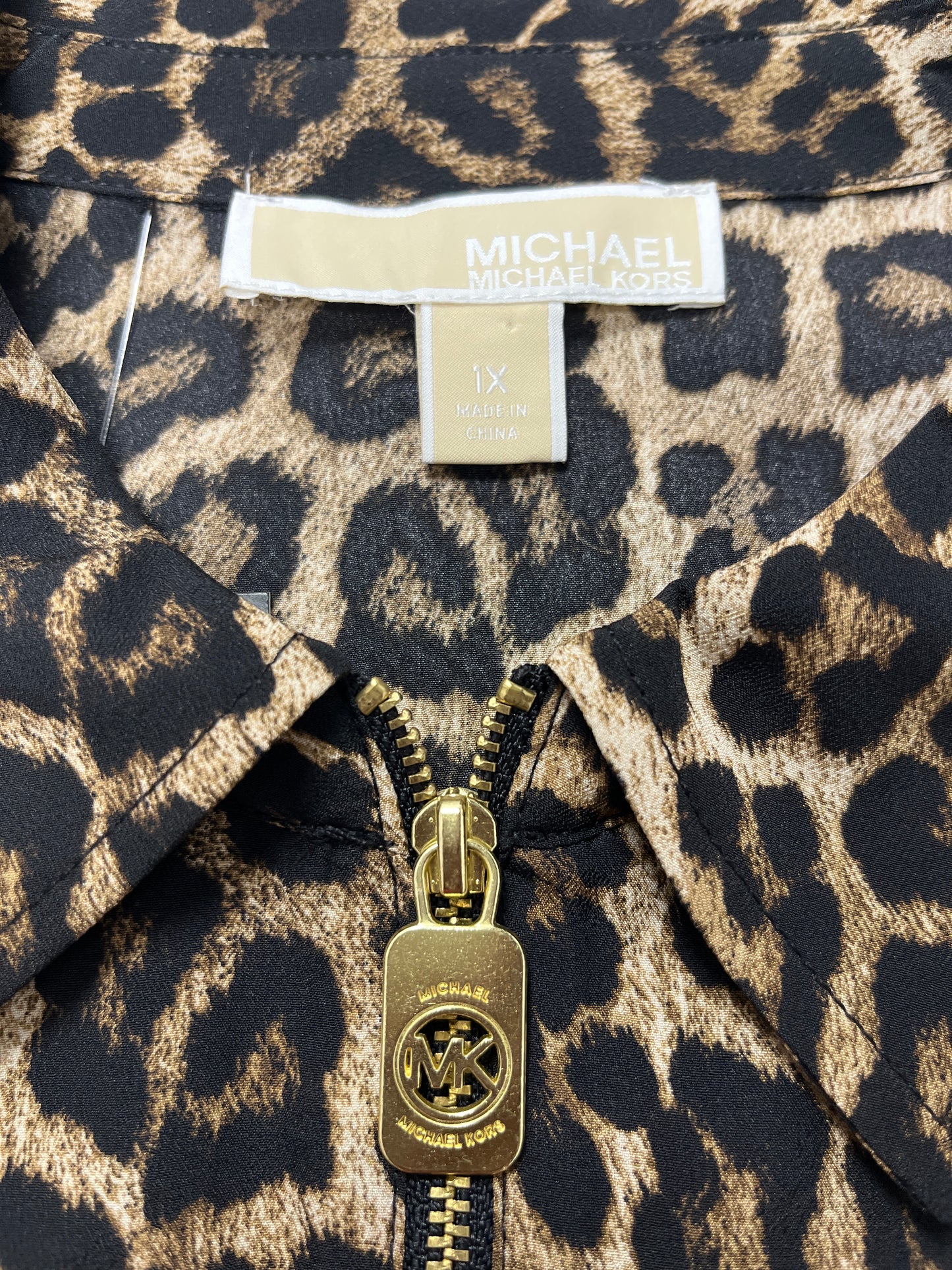 MICHAEL Michael Kors Women’s Brown Animal Print Top