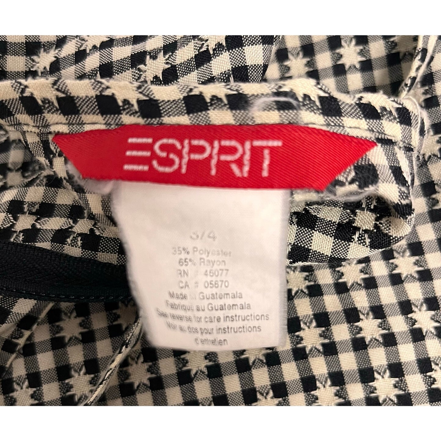 Esprit Vintage Black & White Print Mini Skirt