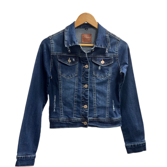 Veste en jean bleu vieilli pour femme de la collection Special One Premium