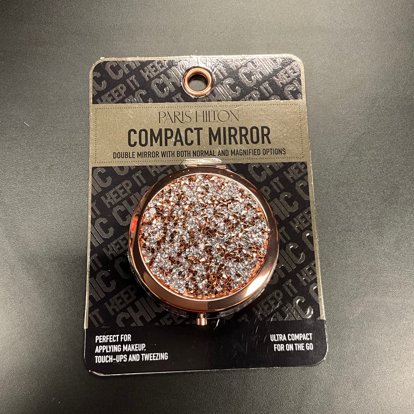 Paris Hilton Rose Gold Compact Mirror