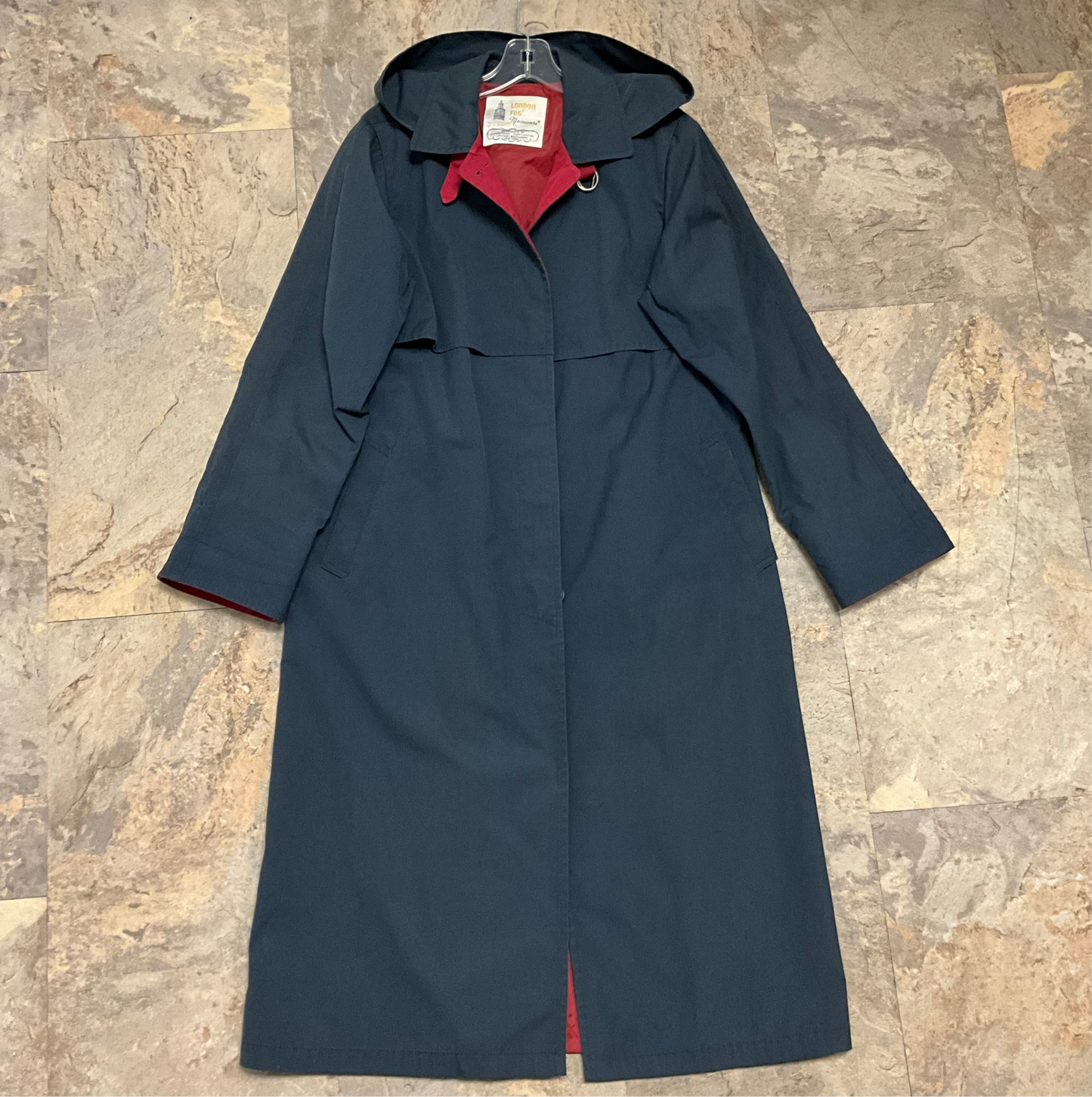 London Fog Women's Blue Trench Coat