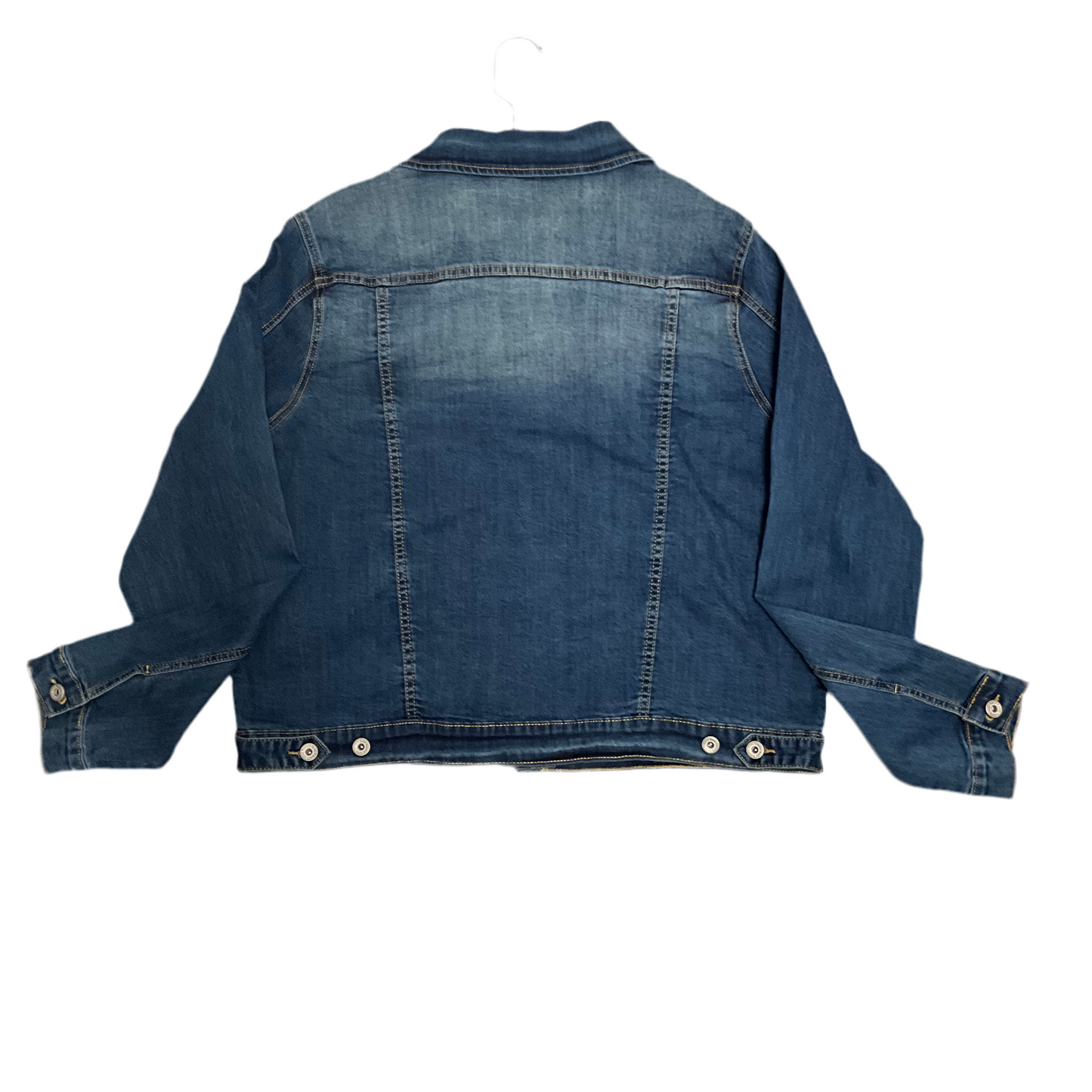 White Mark Women's Blue Denim Jacket.