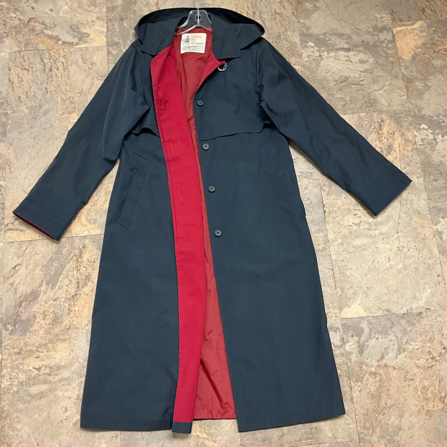 London Fog Women's Blue Trench Coat