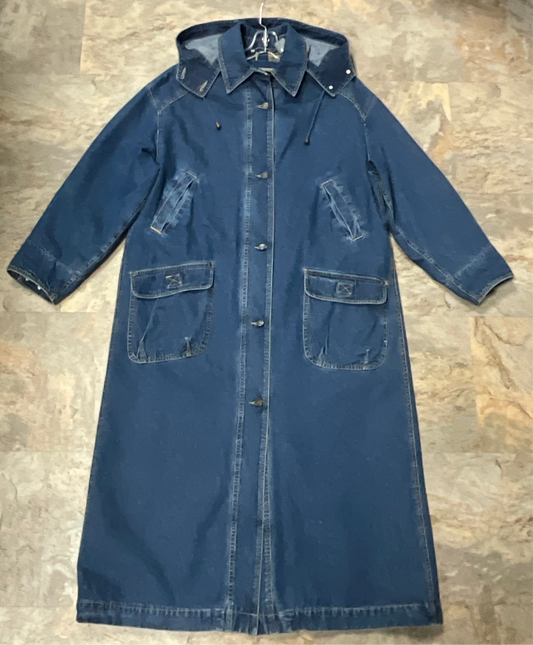 Liz Clairborne Jeans Blue Denim Duster Coat