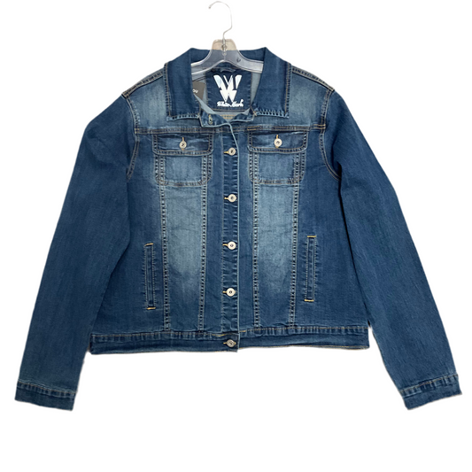 White Mark Women's Blue Denim Jacket.