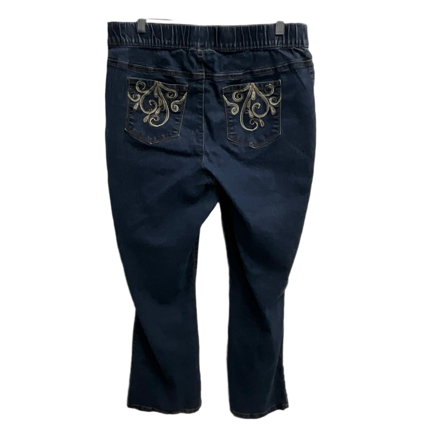 Essentials Women's Elastic Band Blue Jeans