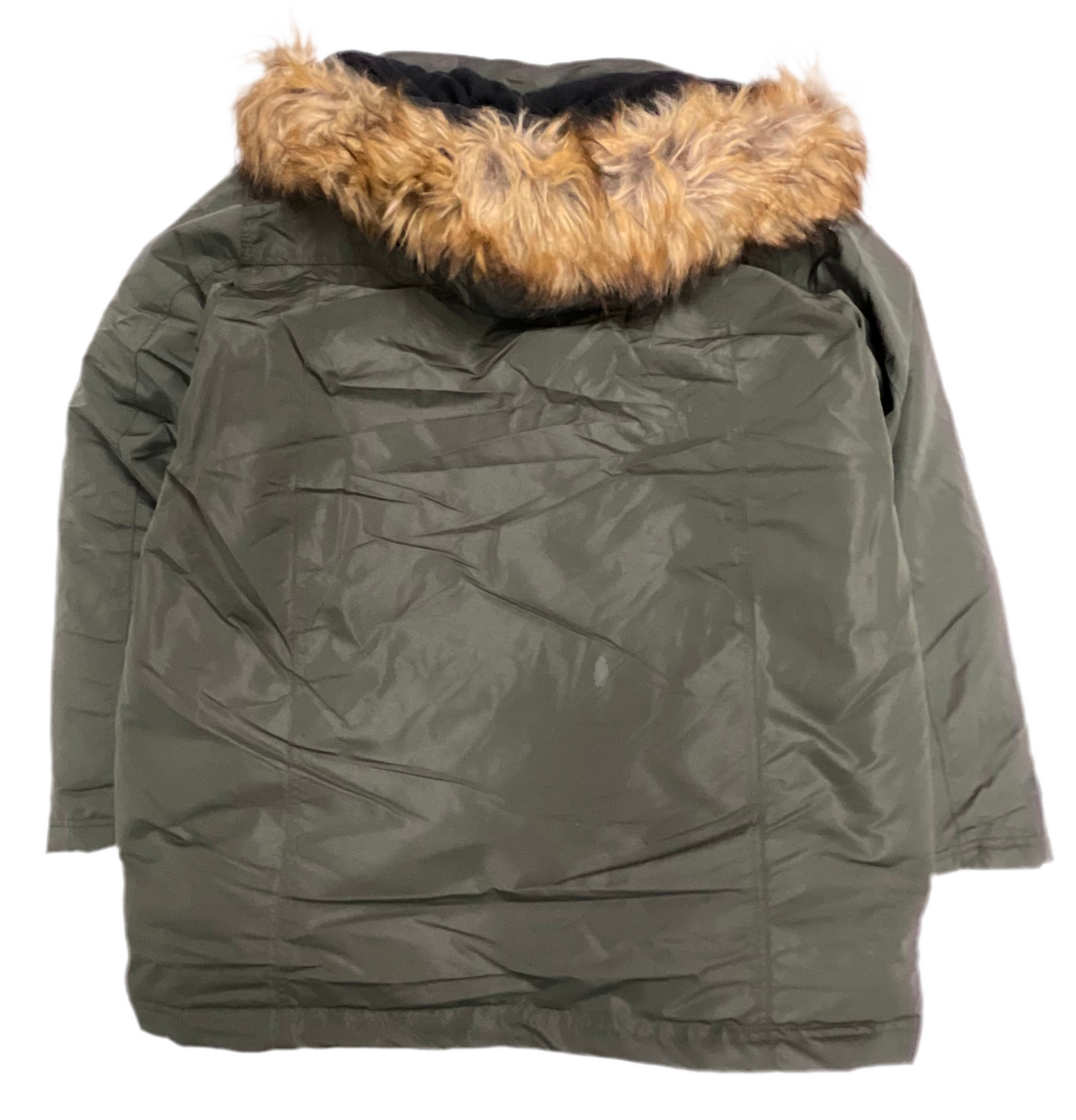 Manteau à capuche en fausse fourrure verte pour homme de Canada Weather Gear.