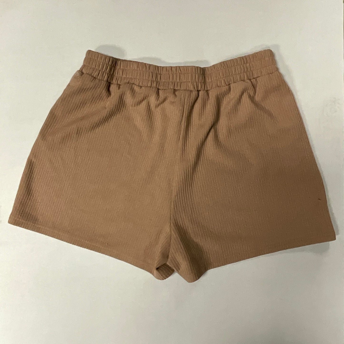 Women's Light Brown Stretch Shorts by Shein