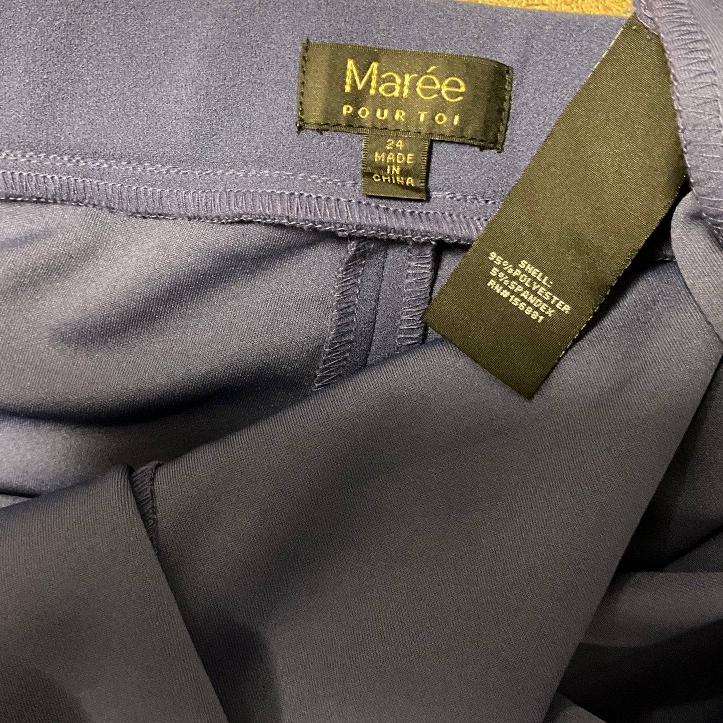 Maree Pour Toi Women's Blue Stretch Pants