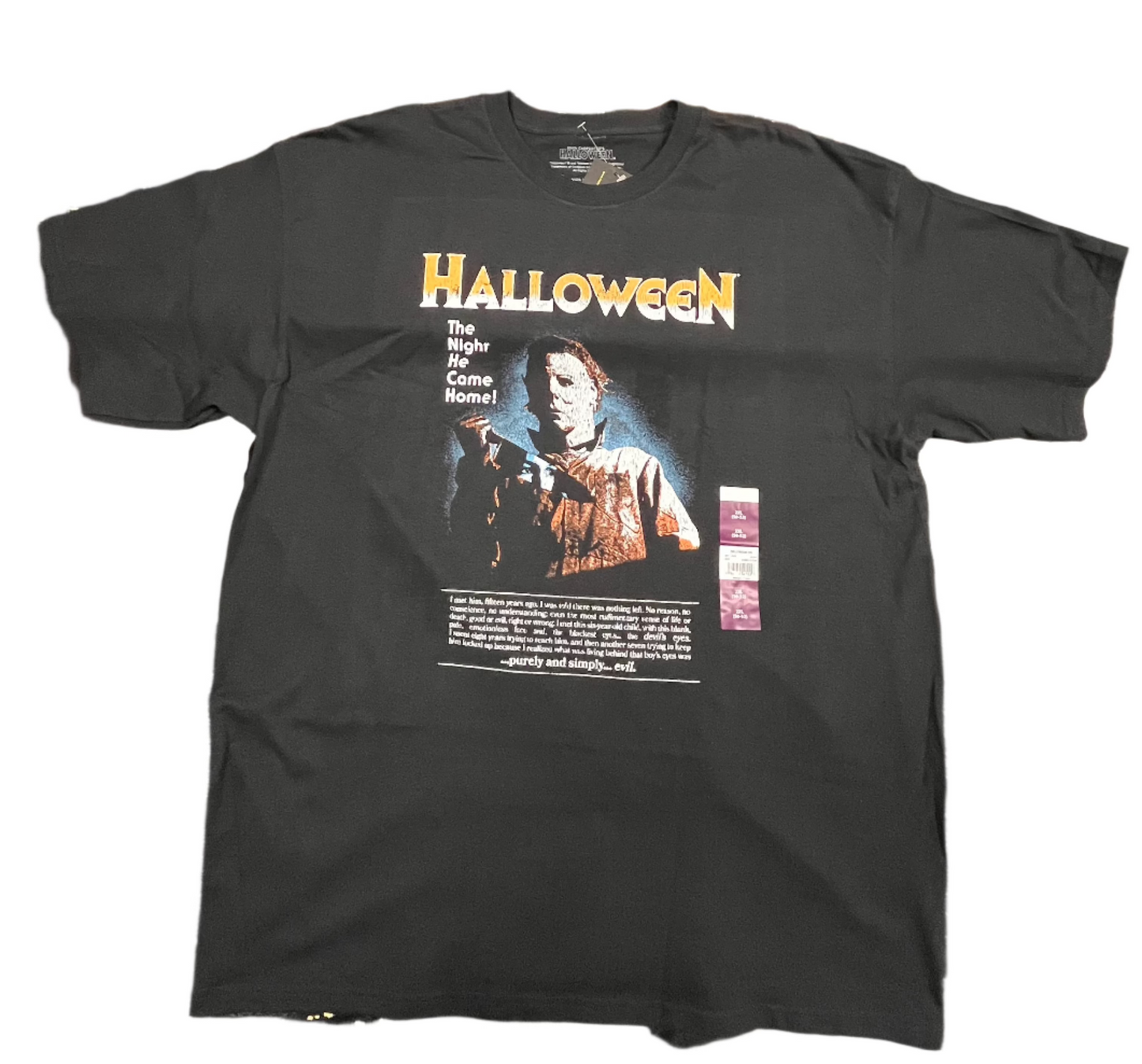 T-shirt noir à manches courtes pour Halloween