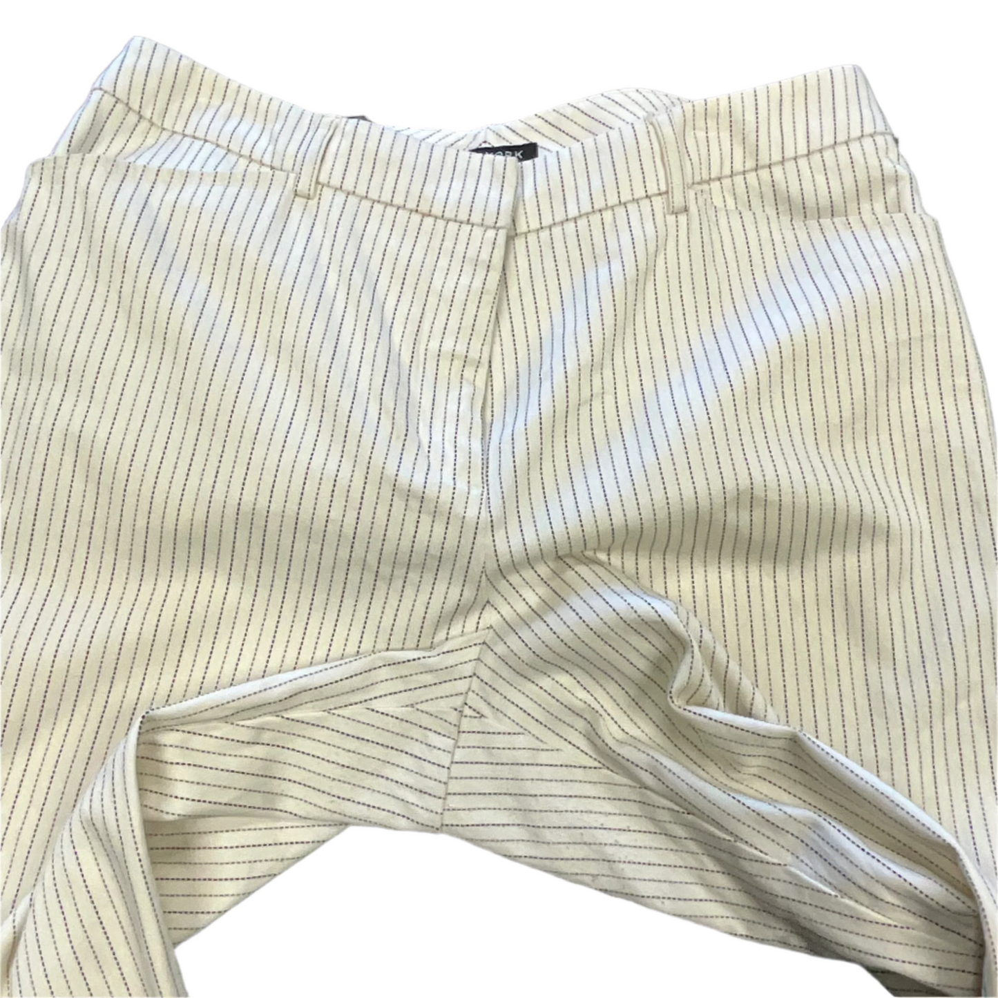 New York & Company Women's Ivory Pin Stripe Pants