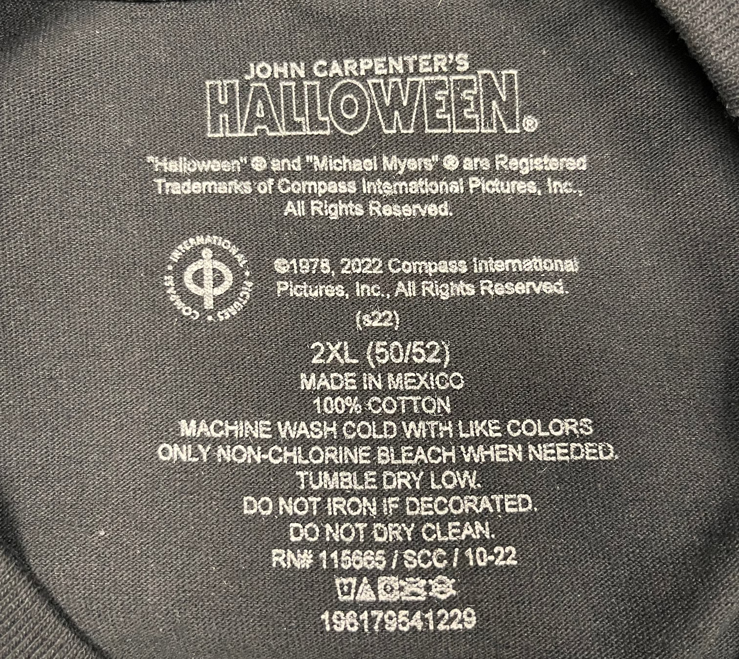 T-shirt noir à manches courtes pour Halloween