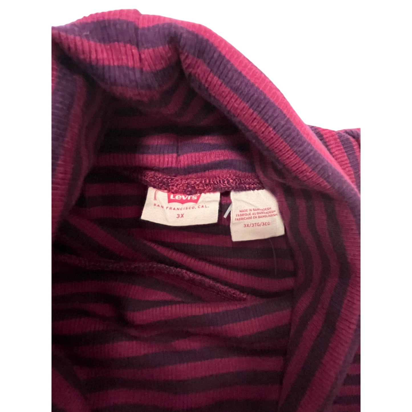 Levi's Women's Everyday Purple Striped Turtleneck